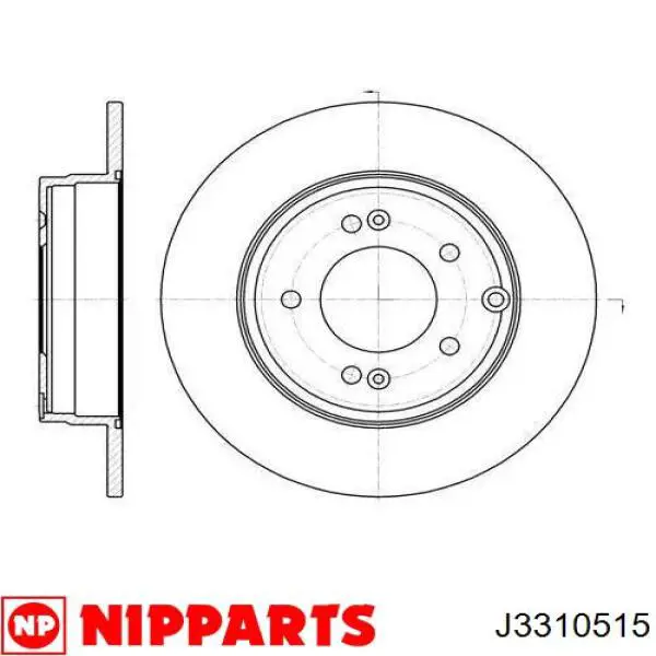 Купить J3310515 Nipparts Диск тормозной задний