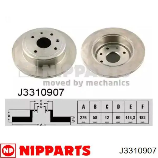 Тормозные диски J3310907 Nipparts