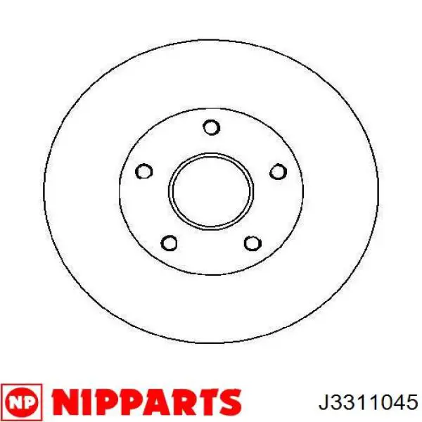 Задний тормозной диск Nipparts J3311045 цена, от 67.31 USD
