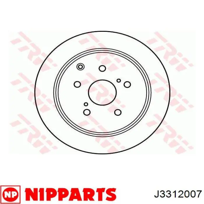 Купить J3312007 Nipparts Диск тормозной задний