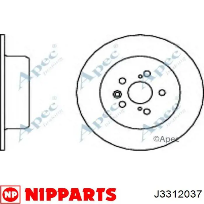 J3312037 Nipparts Дисковый тормоз
