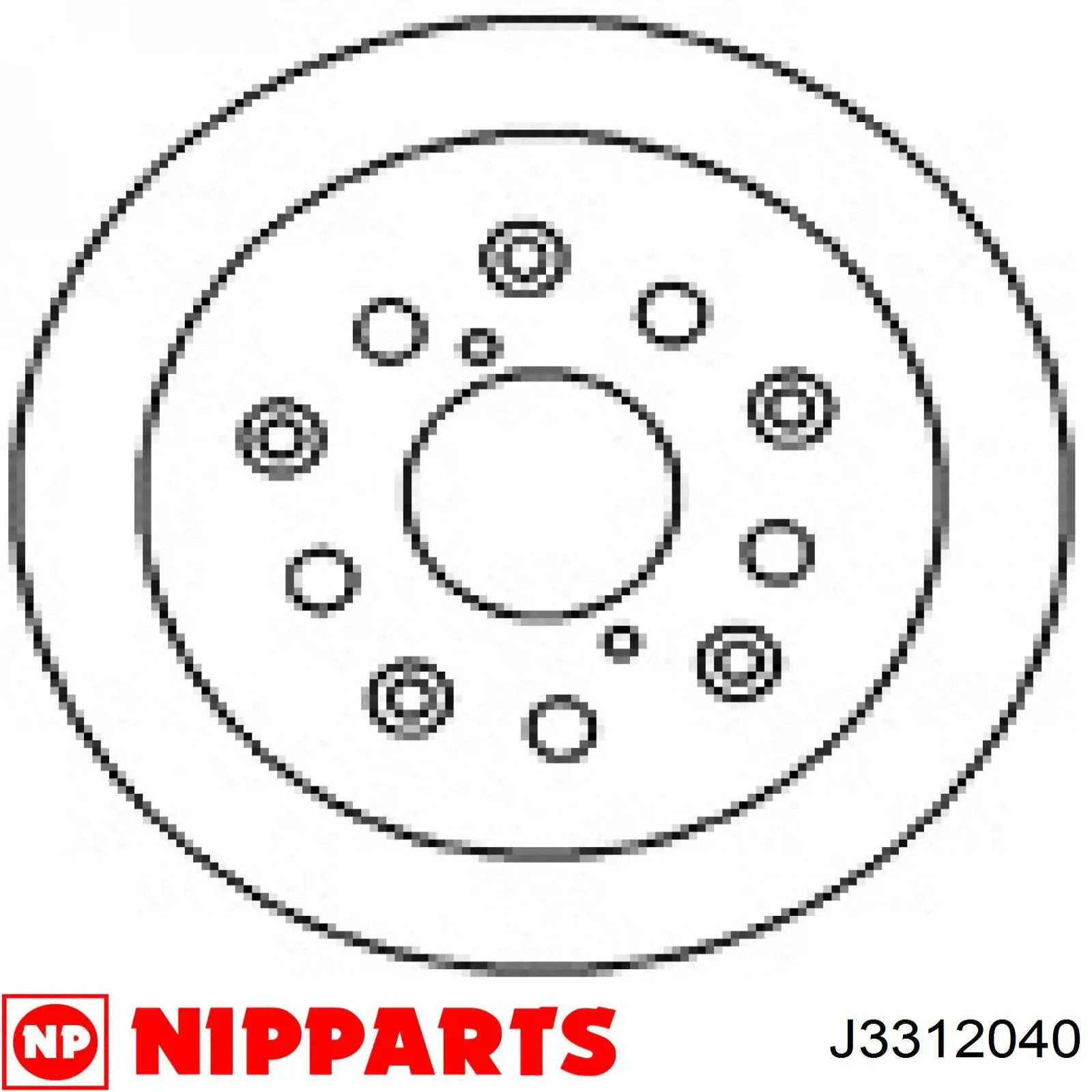 Задний дисковый тормоз Nipparts J3312040