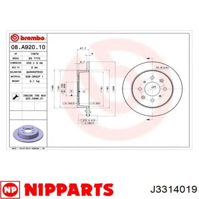 J3314019 Nipparts