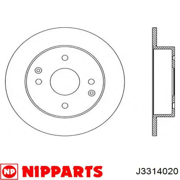 Тормозные диски J3314020 Nipparts
