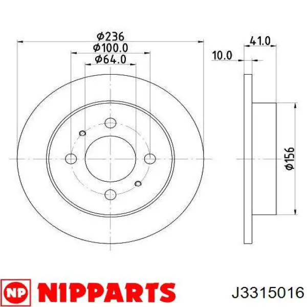 Задний тормозной диск Mitsubishi MB249357 цена, от 22.59 USD