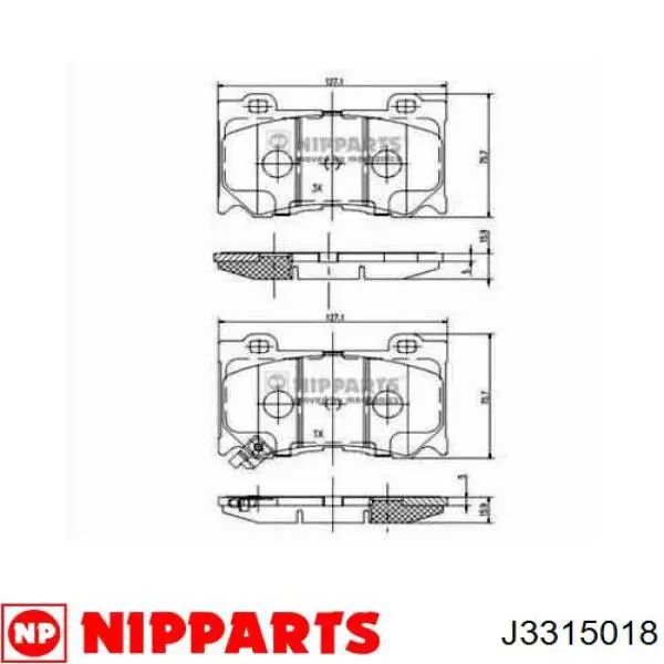 Купить J3315018 Nipparts Диск тормозной задний