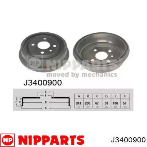 Купить J3400900 Nipparts Тормозной барабан