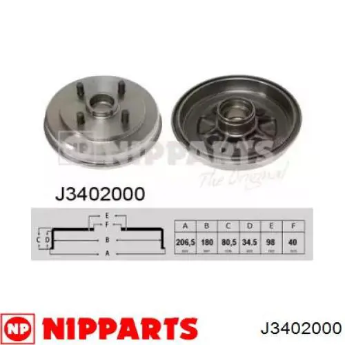  J3402000 Nipparts