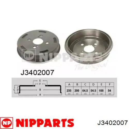 Тормозной барабан J3402007 Nipparts