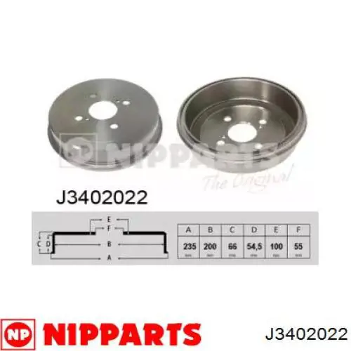 Тормозной барабан J3402022 Nipparts