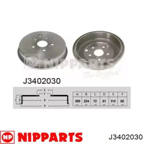 Тормозной барабан J3402030 Nipparts