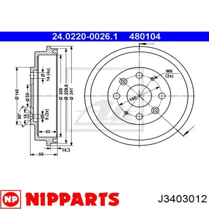 Купить BT1820 Optimal Тормозной барабан