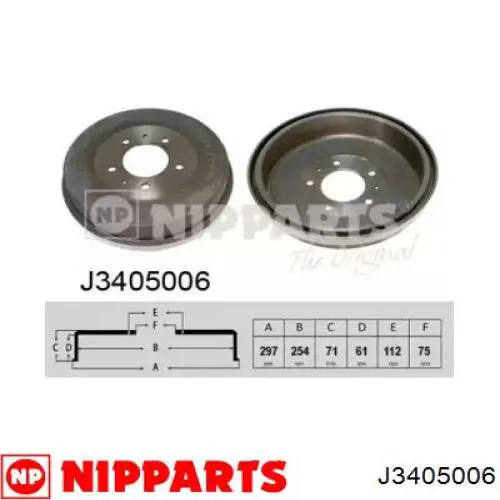 Тормозной барабан J3405006 Nipparts