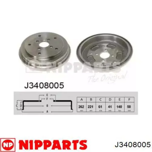 Тормозной барабан J3408005 Nipparts