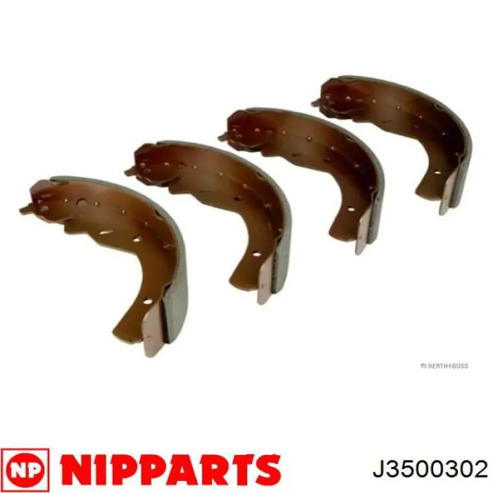 Задние барабанные колодки J3500302 Nipparts