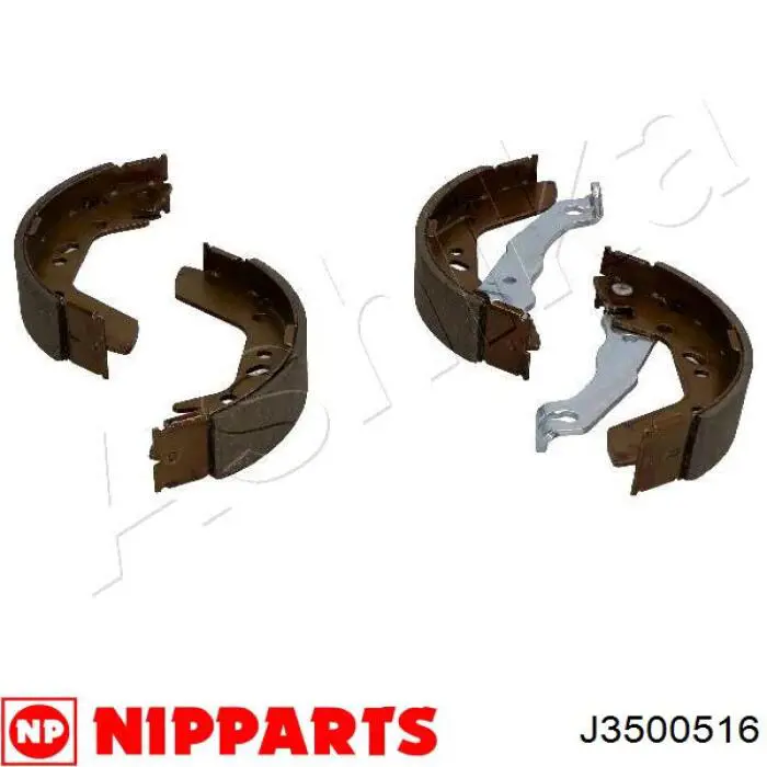 Купить J3500516 Nipparts Задние барабанные тормозные колодки
