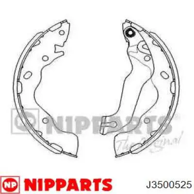 J3500525 Nipparts Барабанные тормозные колодки