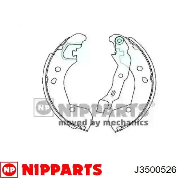 Колодки стояночного тормоза Nipparts J3500526