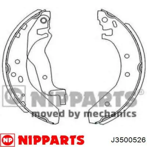 J3500526 Nipparts Тормозные колодки ручника