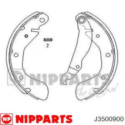 Задние барабанные колодки J3500900 Nipparts