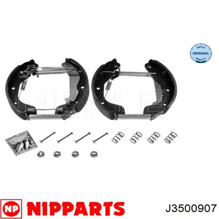 Купить J3500907 Nipparts Задние барабанные тормозные колодки