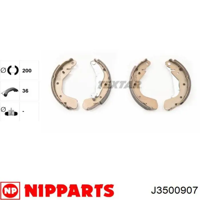 Тормоза рабочие задние ножные и тормозные барабаны Nipparts J3500907 цена, от 17.44 USD
