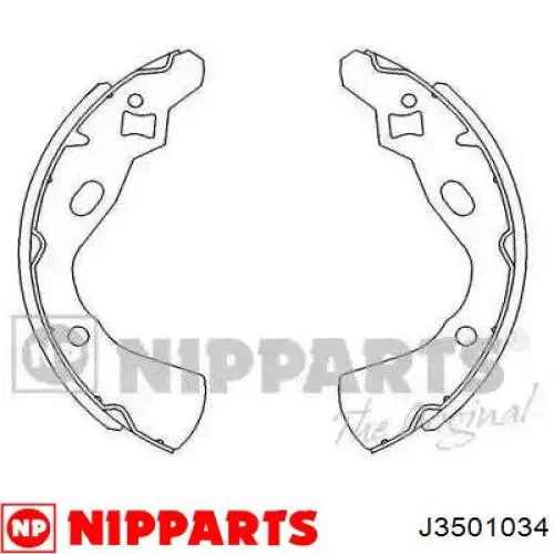 Купить J3501034 Nipparts Задние барабанные тормозные колодки