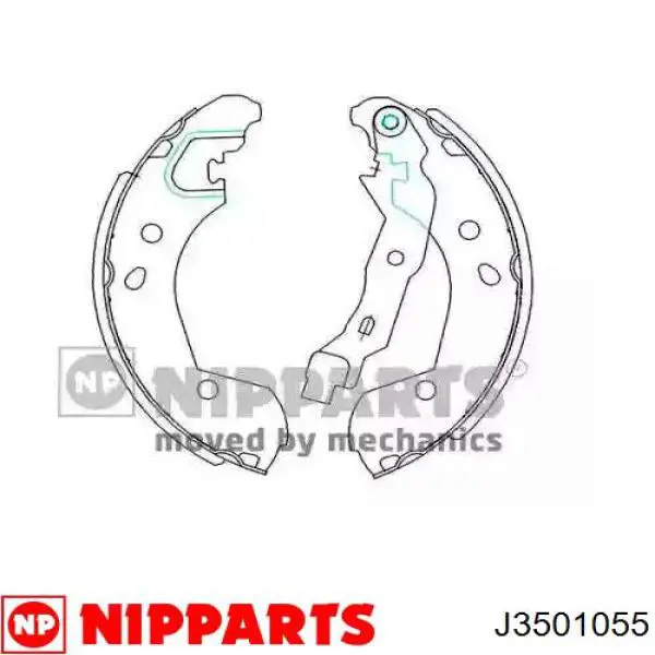 Задние барабанные колодки J3501055 Nipparts