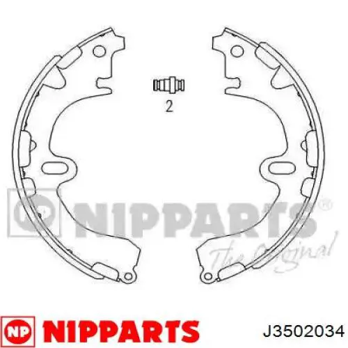 Задние барабанные колодки J3502034 Nipparts