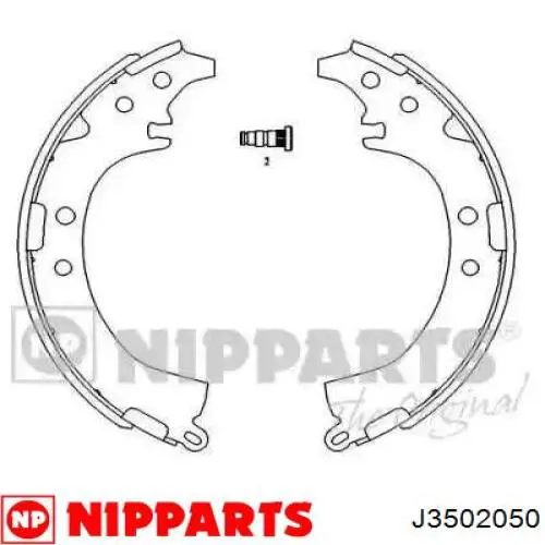 Задние барабанные колодки J3502050 Nipparts