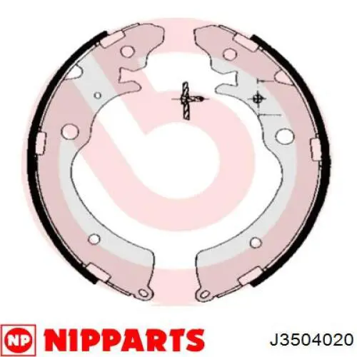 Zapatas de frenos de tambor traseras J3504020 Nipparts