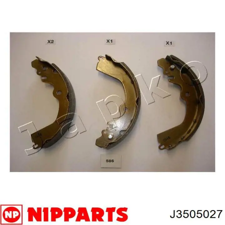 J3505027 Nipparts колодки тормозные задние барабанные