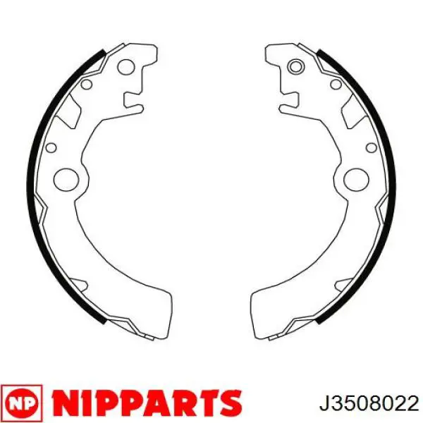 Задние барабанные колодки J3508022 Nipparts