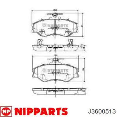 Передние тормозные колодки J3600513 Nipparts