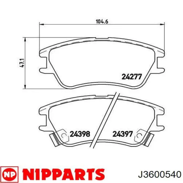 Купить 05P1212 LPR Колодки тормозные