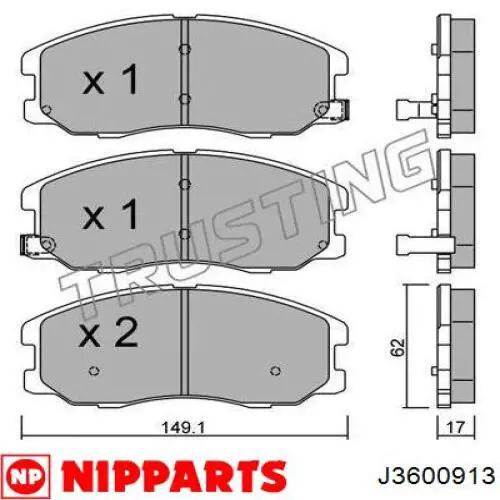 Передние тормозные колодки RT2PD19870 Rotinger
