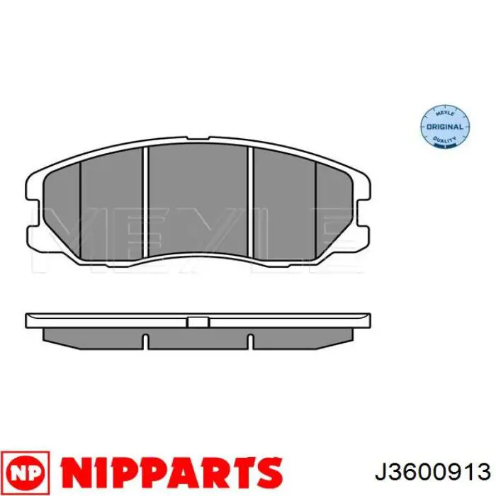 Купить J3600913 Nipparts Колодки тормозные