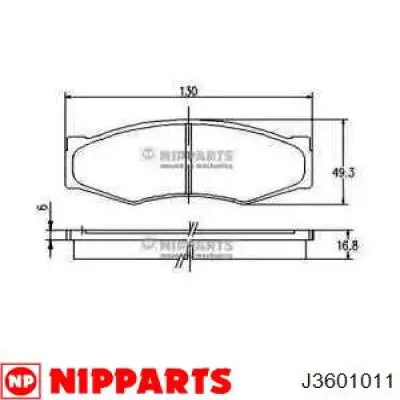 J3601011 Nipparts колодки тормозные передние дисковые