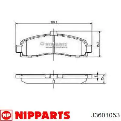 Передние тормозные колодки J3601053 Nipparts