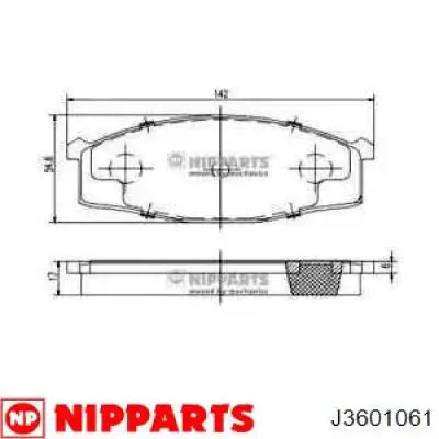 Передние тормозные колодки D106MS3687 Nissan