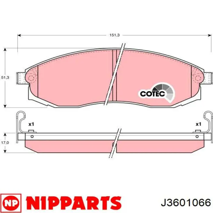 Колодки Nipparts J3601066 цена, от 18.27 USD