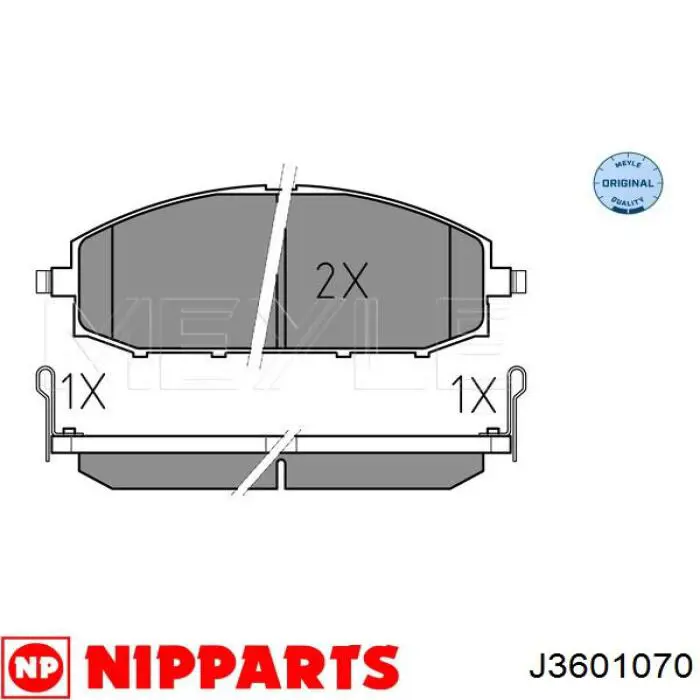 Купить J3601070 Nipparts Колодки тормозные