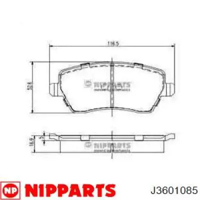 Передние тормозные колодки J3601085 Nipparts