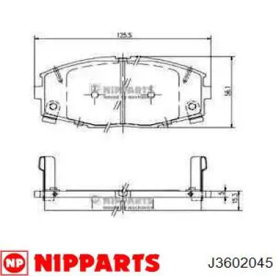 Передние тормозные колодки J3602045 Nipparts