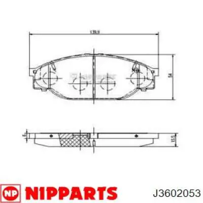 Передние тормозные колодки J3602053 Nipparts