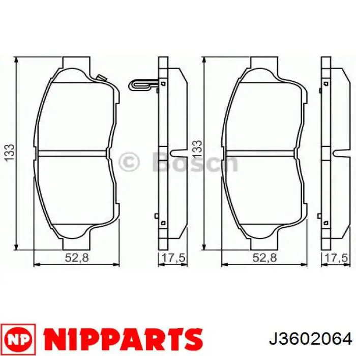 Колодки Nipparts J3602064 цена, от 17.89 USD