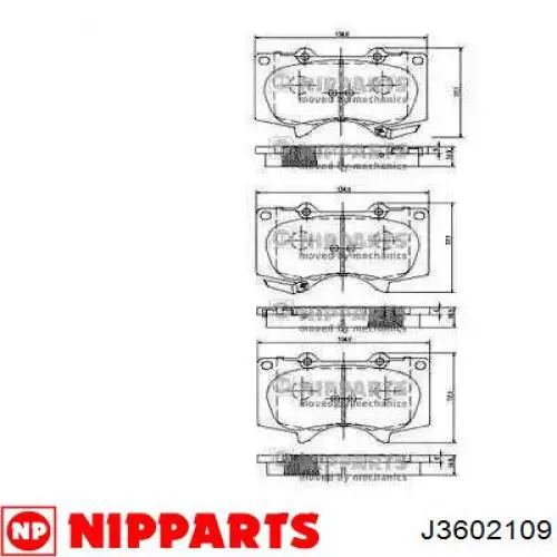 J3602109 Nipparts Колодки передние