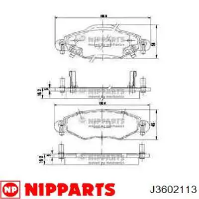 J3602113 Nipparts передние тормозные колодки