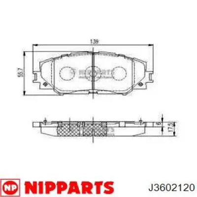 Передние тормозные колодки J3602120 Nipparts