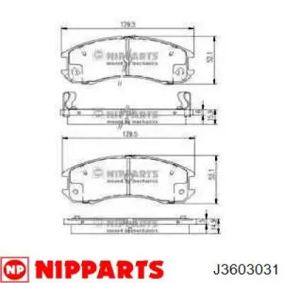 Передние тормозные колодки J3603031 Nipparts